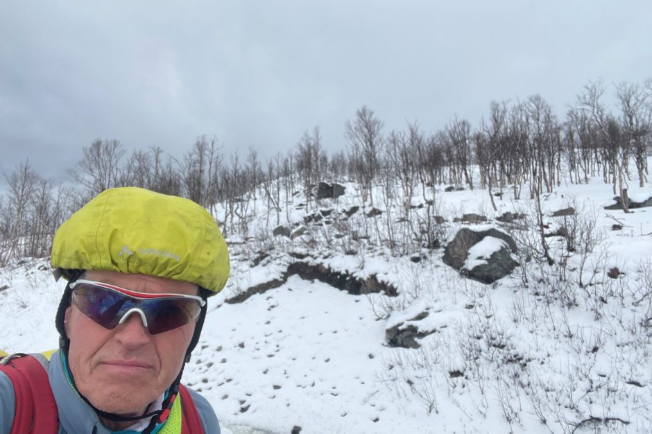 Nærbilde av Johan som syklet Norge på langs på 28 dager